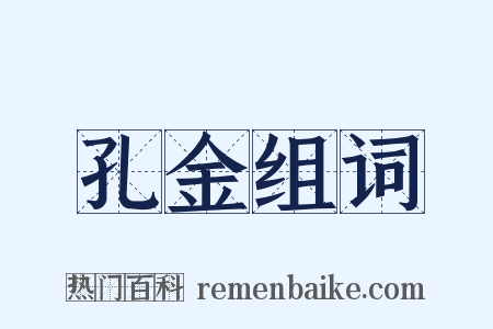 孔金组词是什么意思的图片